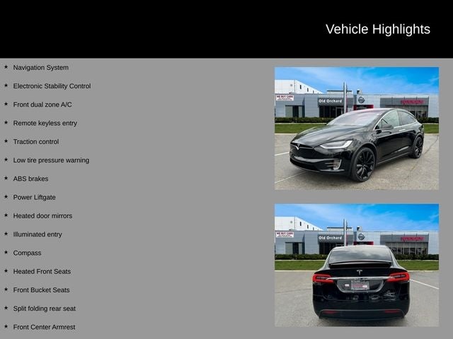 Used 2018 Tesla Model X 100D with VIN 5YJXCDE23JF135595 for sale in Skokie, IL