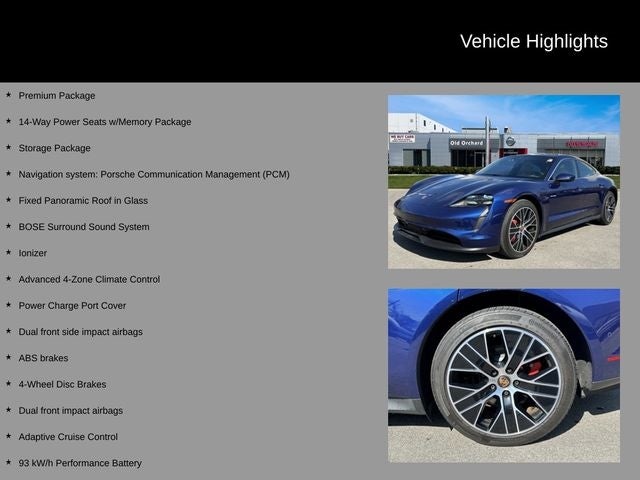 Used 2020 Porsche Taycan S with VIN WP0AB2Y18LSA50230 for sale in Skokie, IL
