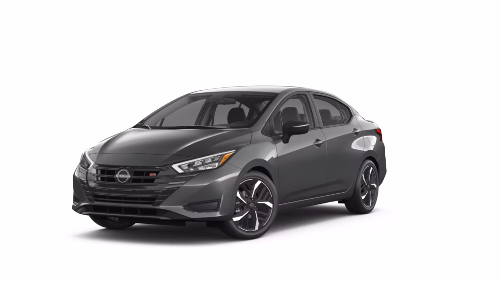 2025 Nissan Versa SR Exterior in Gun Metallic 2025 Nissan Versa SR in gun metallic exterior