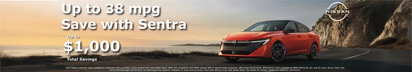 2026 Nissan Sentra Offer Banner