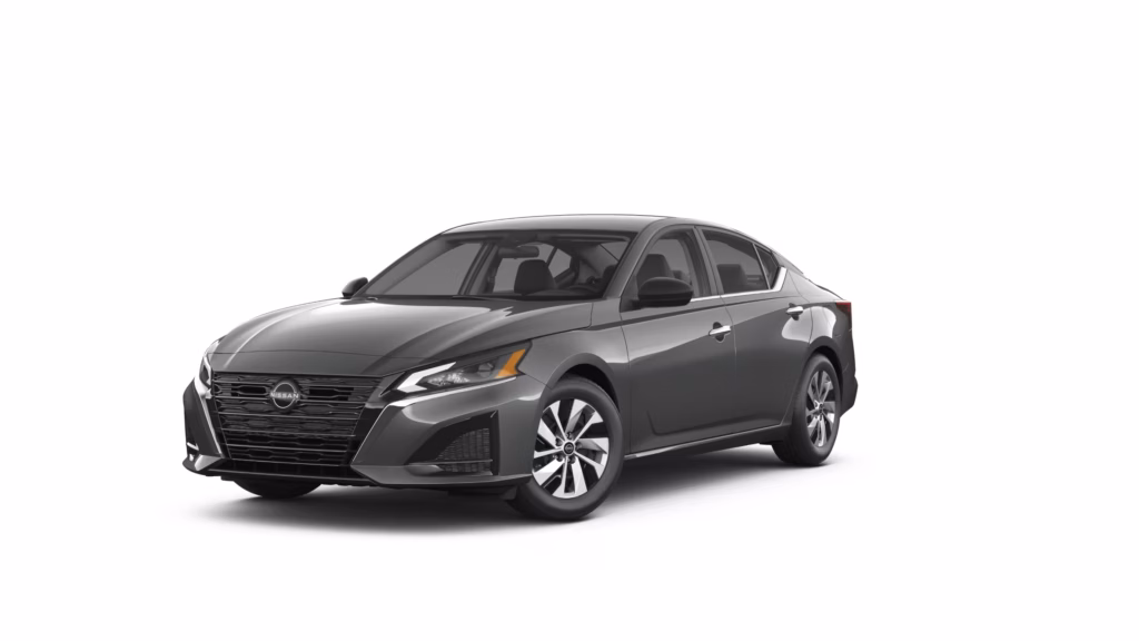 Gray Nissan Altima Sedan with Alloy Wheels Gray Nissan Altima sedan