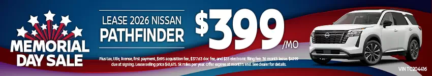 Memorial Day Offer Nissan Pathfinder Nissan Pathfinder Memorial Day Offer