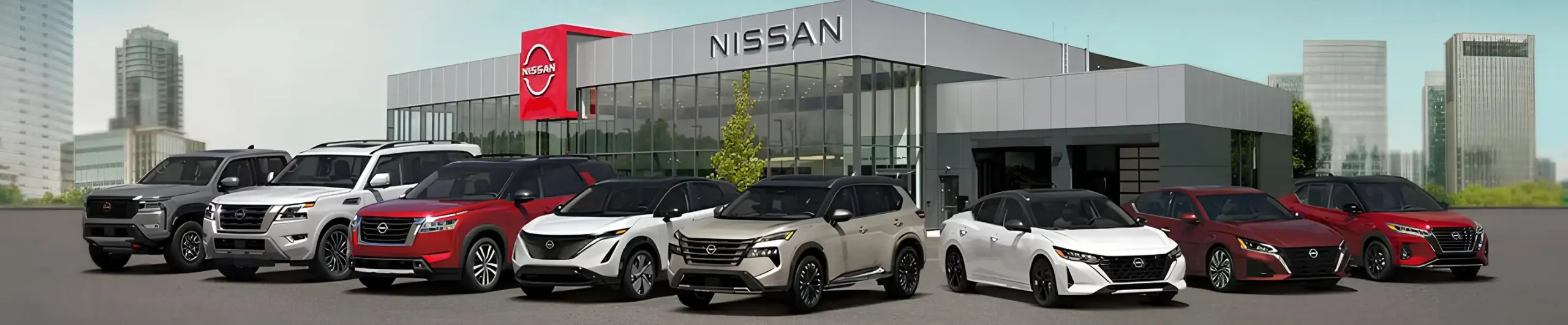 Vehicles on the lot at Old Orchard Nissan in Skokie, IL