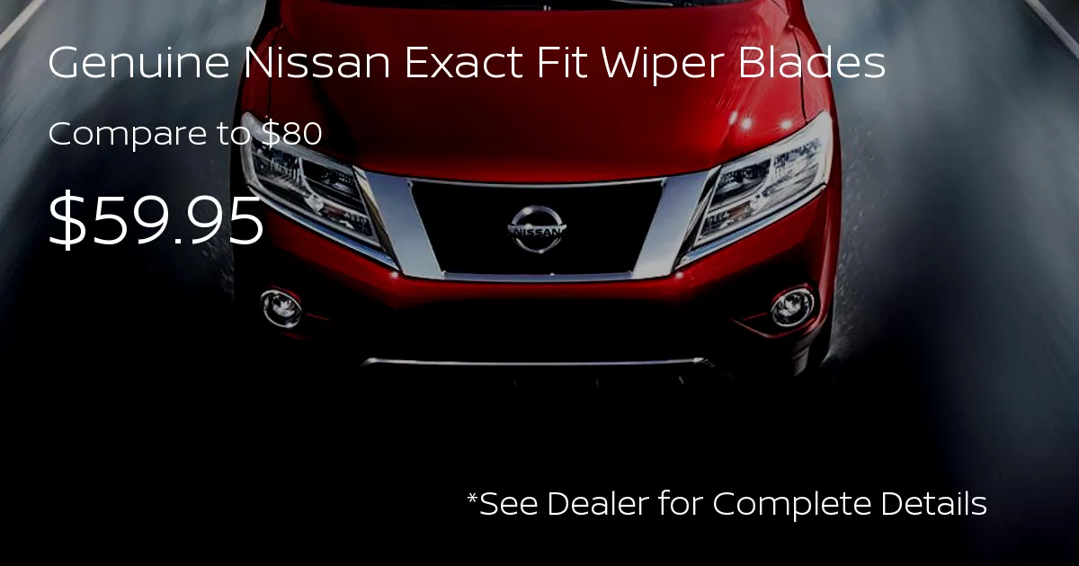 Genuine Nissan Exact Fit Wiper Blades Compare Genuine Nissan exact fit wiper blades comparison