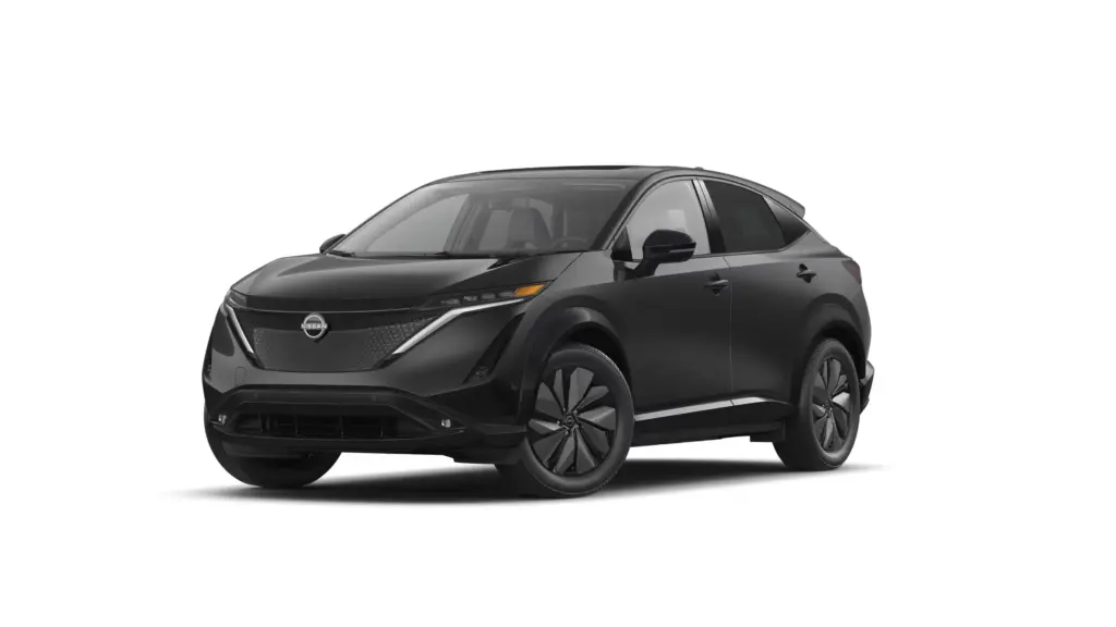 Black Nissan Ariya Nissan Ariya in Black Diamond Pearl Color