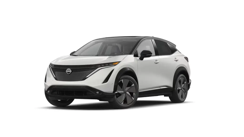 Nissan Ariya in Everest White Tricoat White Nissan Ariya