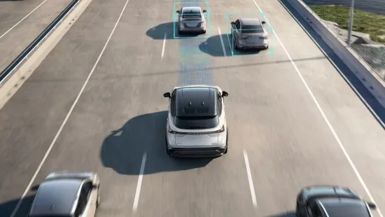Nissan Advanced Driver Assistance System Demonstration Nissan vehicle using driver assist technology on highway