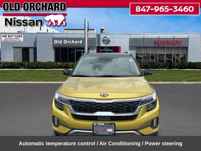 Used 2021 Kia Seltos SX with VIN KNDETCA25M7054258 for sale in Skokie, IL